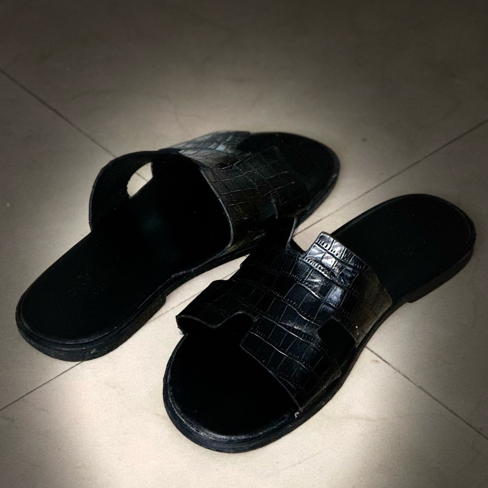 Herms crocodile alligator Izmir sandals